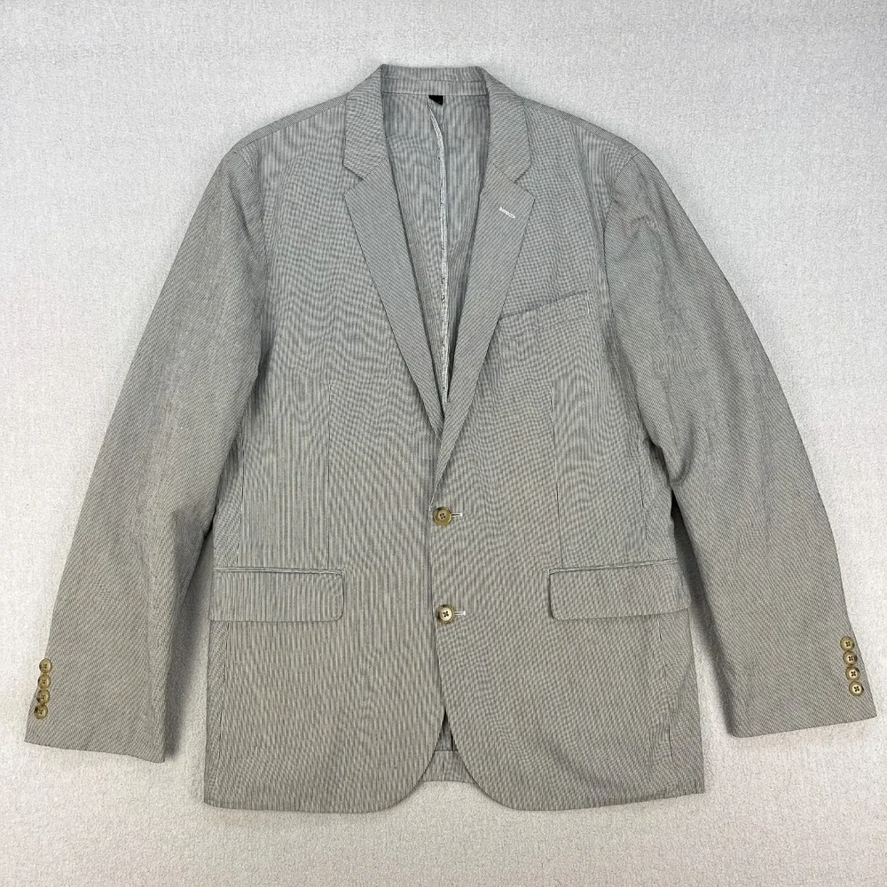 J.Crew Ludlow Cotton/Linen Blazer Mens 42R Gray Unstructured Somelos Portugal